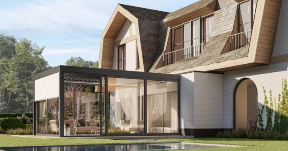 Terrasoverkappingen met houten dak